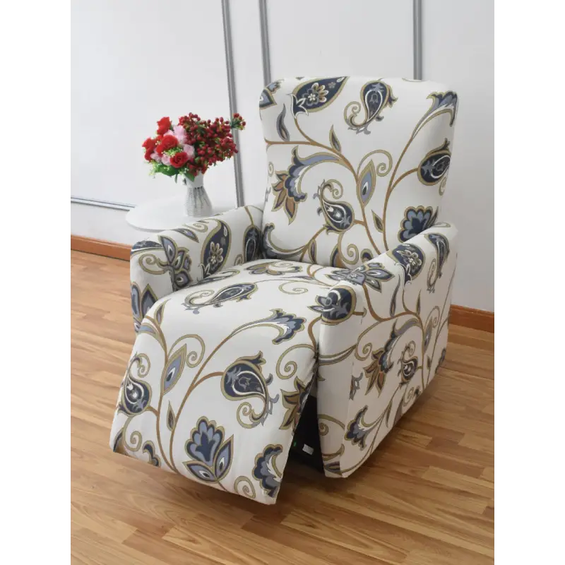 Floral recliner chair.