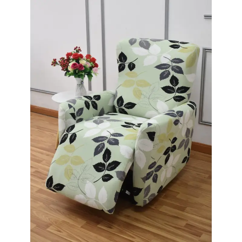 Leaf-patterned recliner chair.