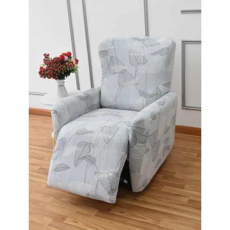 Leaf-patterned recliner chair.