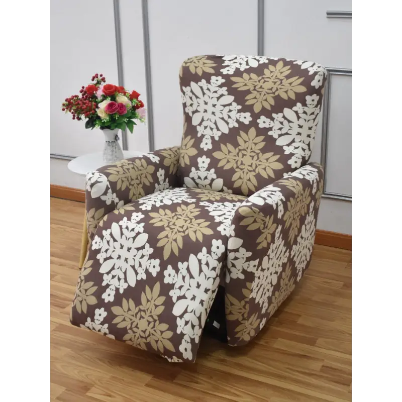 Floral recliner chair.