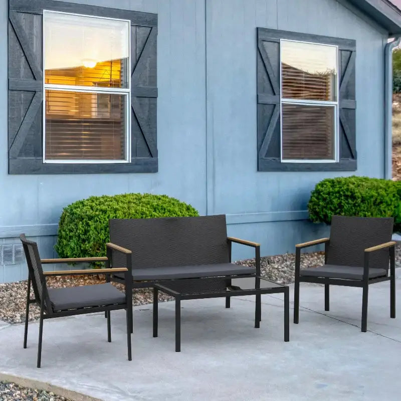 Outdoor patio furniture set.