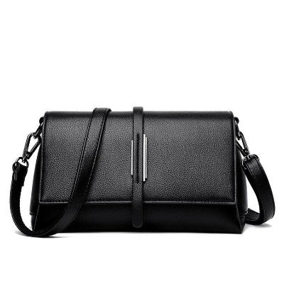 black Stitching Small Square Shoulder Bag