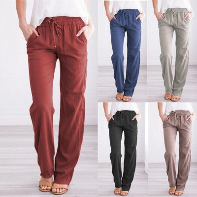 summer cotton linen loose pants