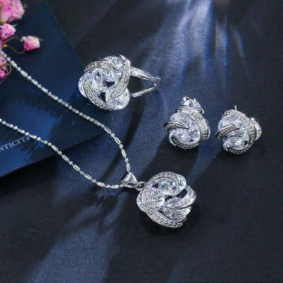 diamond Zircon jewelry set