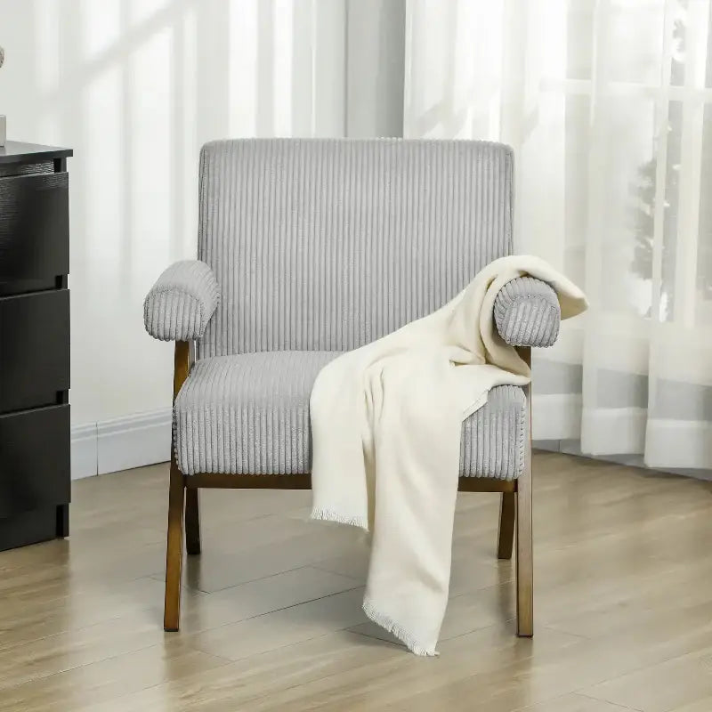 Corduroy Accent Chair - sleek-selections