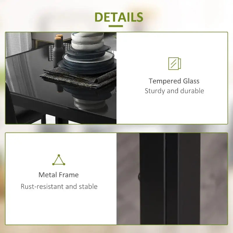 Dining table details.