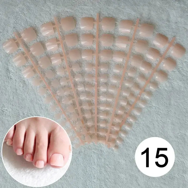 Artificial toenail set.