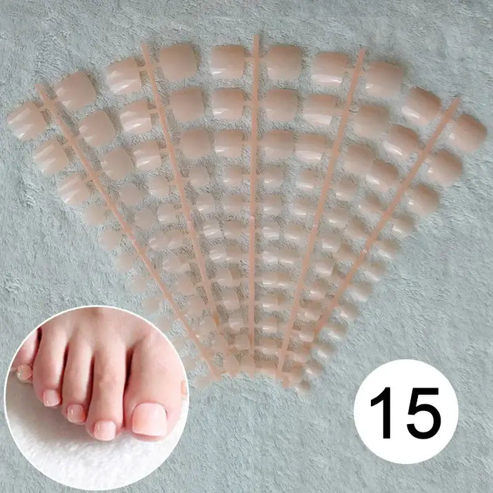 Artificial toenail set.