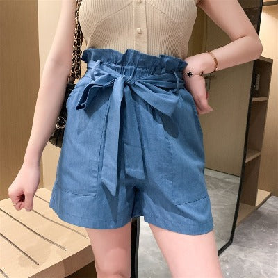 Cotton Loose Shorts with Pockets