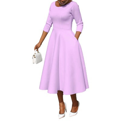 light purple swing dress