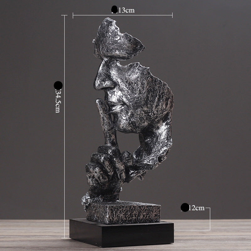 Silence Is Golden Figure Abstrac Sculpture