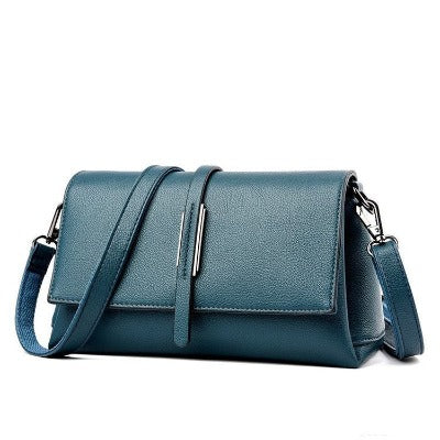 blue Stitching Small Square Shoulder Bag