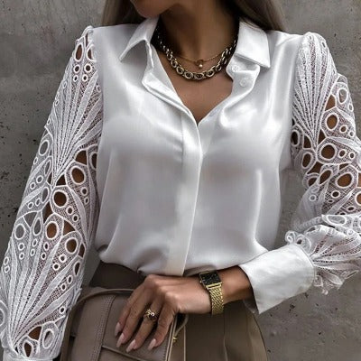 white lace blouse