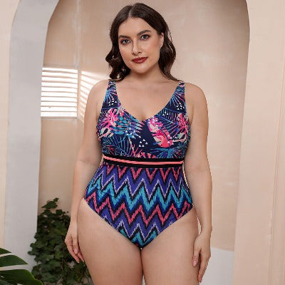 Vacation Printed One-Piece Swimsuit (m-4x)