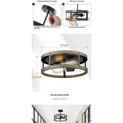 Retro Industrial Style Ceiling Lamp