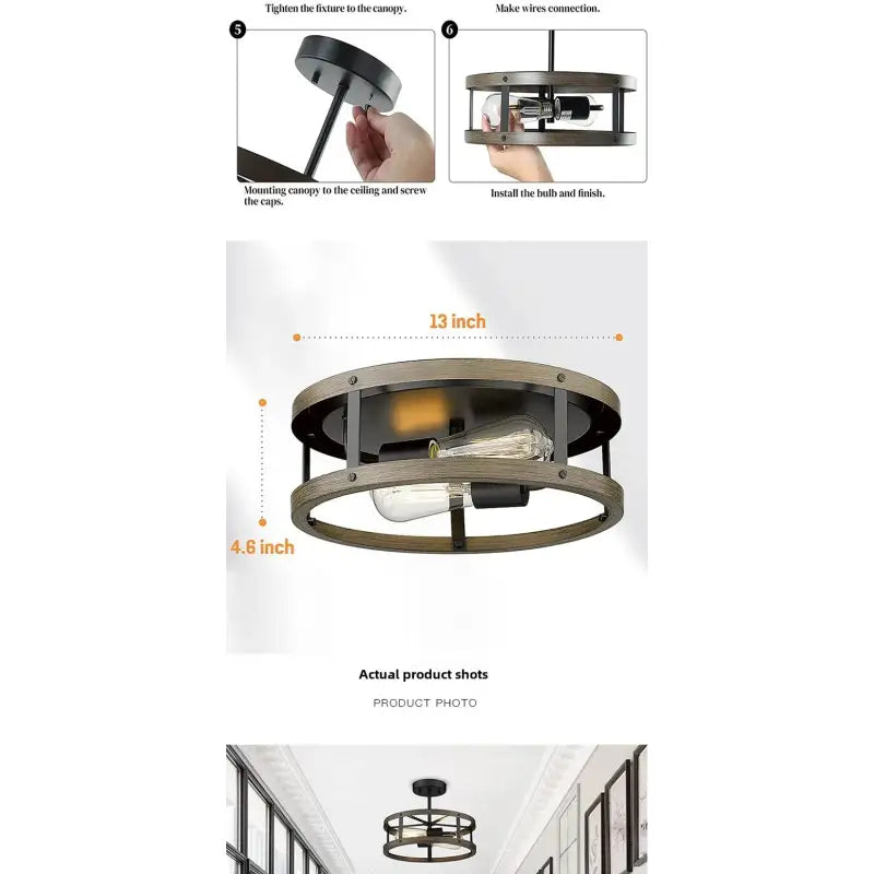 Retro Industrial Style Ceiling Lamp