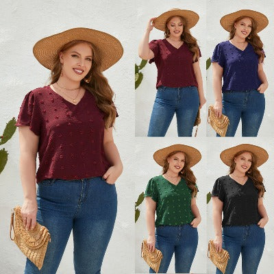 Short Sleeve Plus Size Top