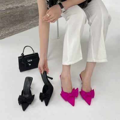 Small Bow High Heel Shoes - Stylish & Comfortable Footwear