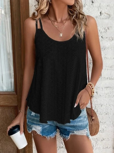 black loose tank top