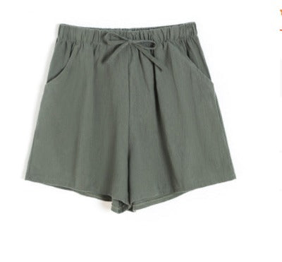 Cotton And Linen Shorts