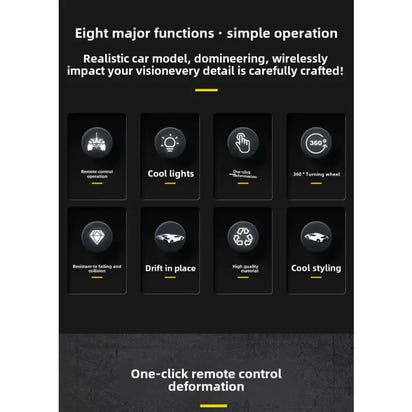 One-Touch Transformable Rechargeable Remote Control Car