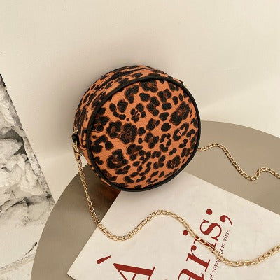 leopard Circle Shoulder Bag