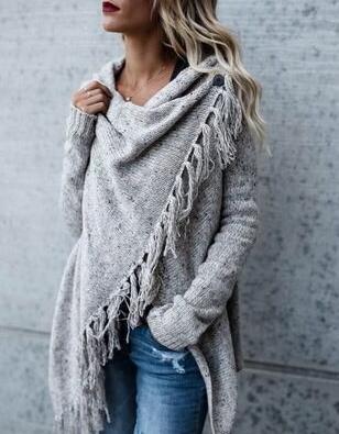 Medium Length Tassel Sweater - Cozy & Stylish Comfort