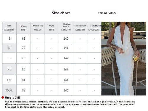 white Elegant Spaghetti Straps Sleeveless Long Dress For Women