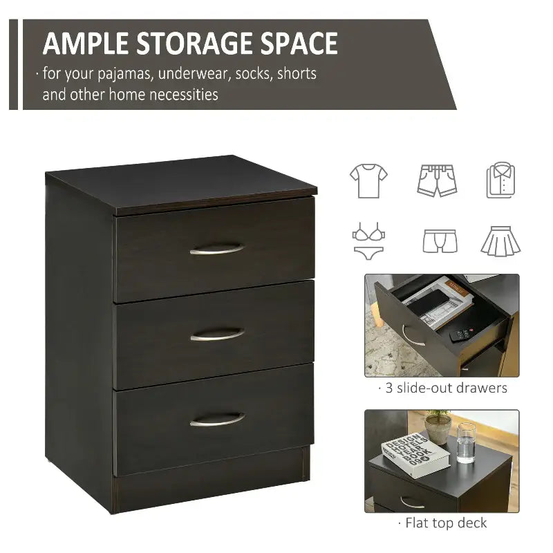 2 Modern Wood Nightstands - sleek-selections