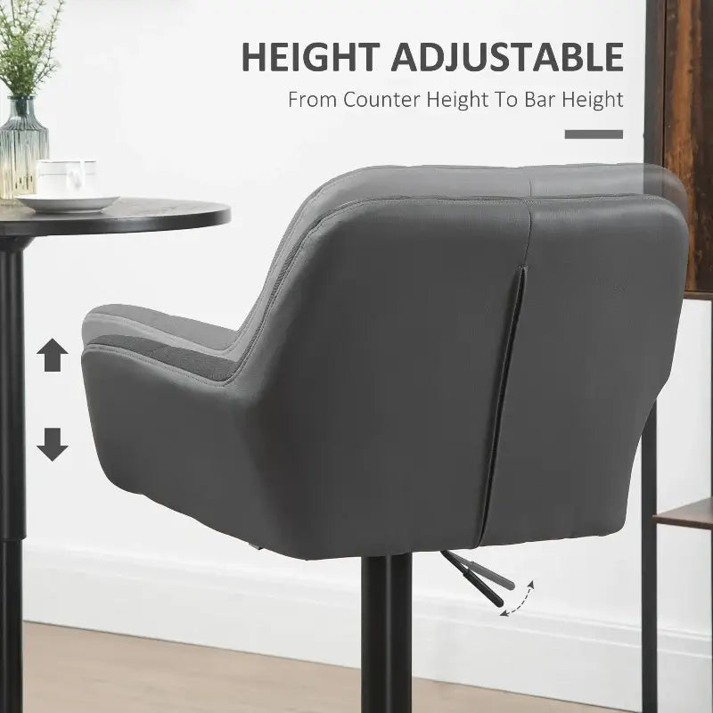 Set of 2 Adjustable Bar Stools - sleek-selections