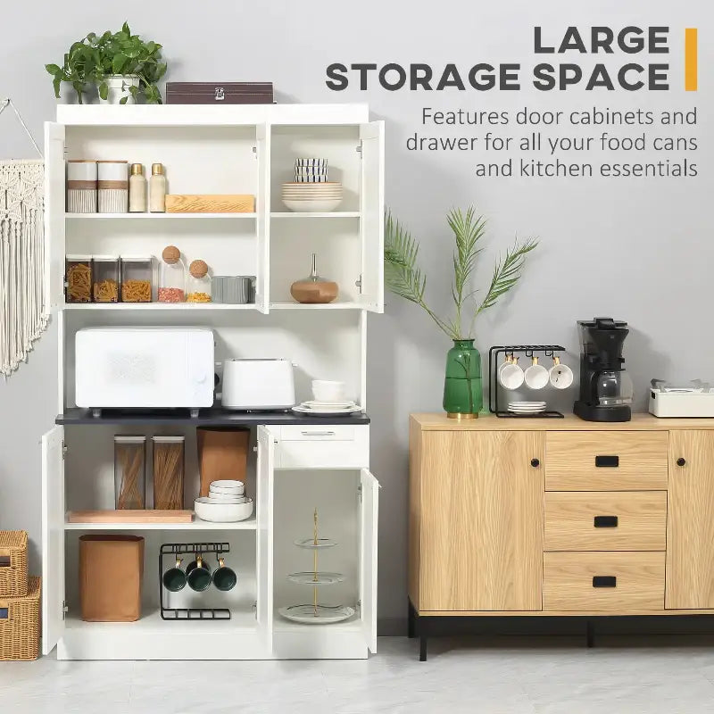 High Gloss Kitchen Pantry Cabinet - sleek-selections