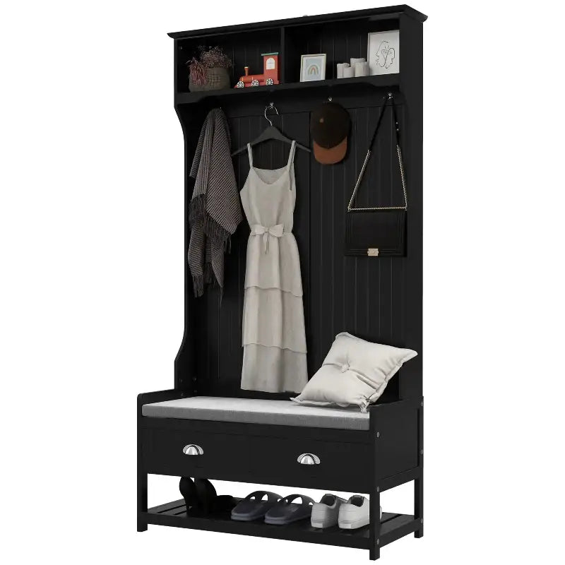 Coat Rack Shoe Bench - sleek-selections
