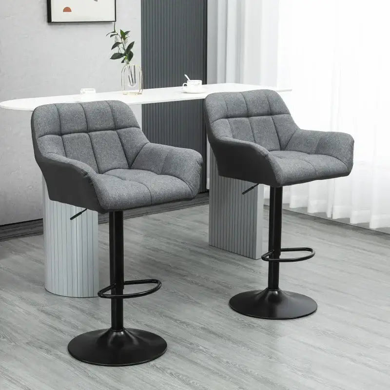 Set of 2 Adjustable Bar Stools - sleek-selections