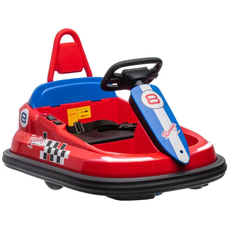 Red and blue kids bumper car for exciting indoor amusement ride experience