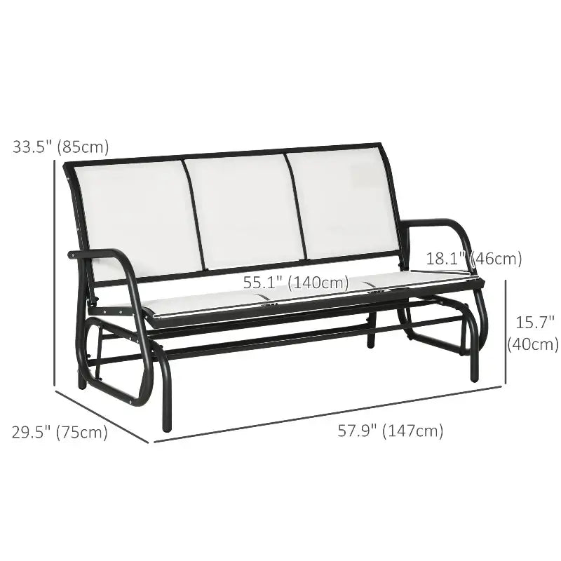 3-seat Outdoor Glider Chair - sleek-selections