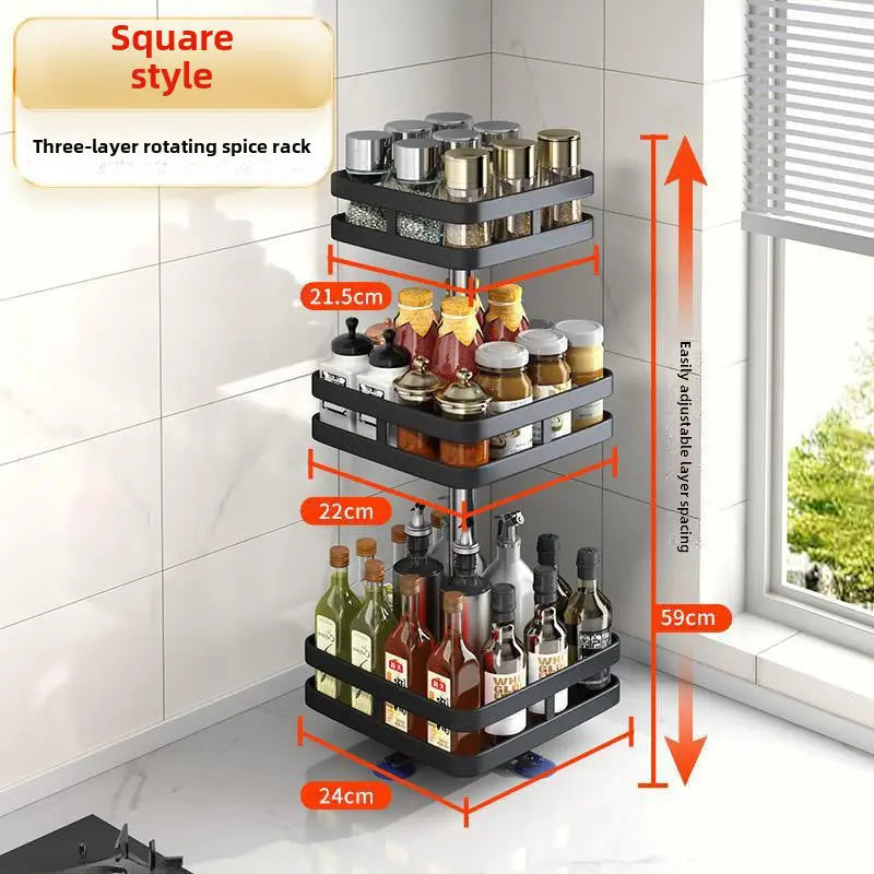 Rotatable 360-Degree Seasoning Rack - sleek-selections