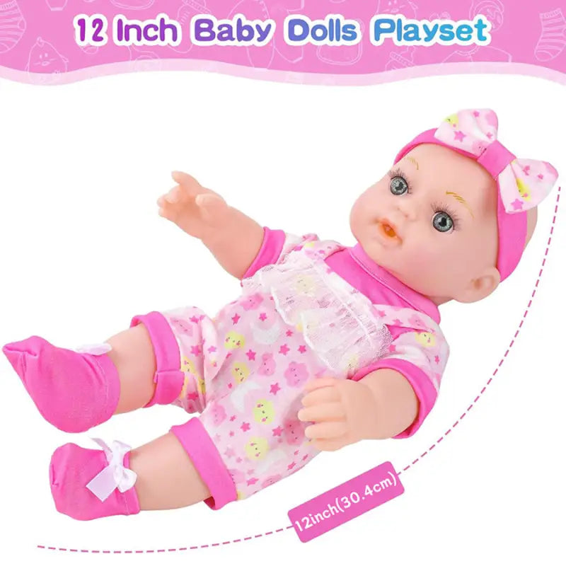 Baby Rebirth Doll Combo Set 12 Inch