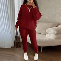 Casual Knitted Suit Trouser Set