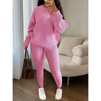 Casual Knitted Suit Trouser Set