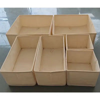 Six-Piece Of Lidless Folding Storage Box Set