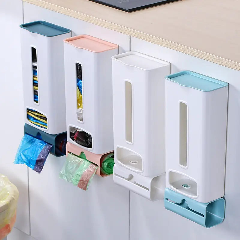 Garbage bag storage box two pieces