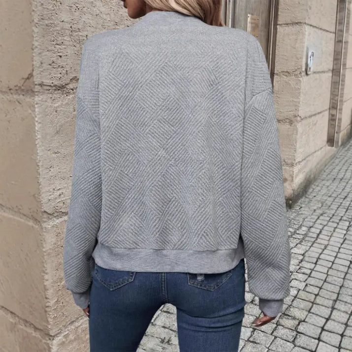 Solid Color Zipper Jacket