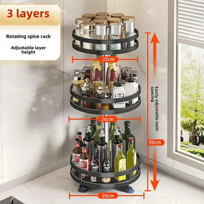 Rotatable 360-Degree Seasoning Rack - sleek-selections