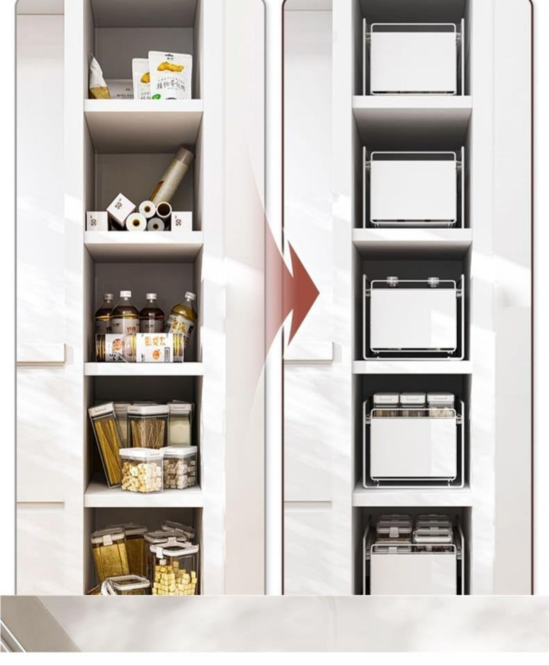 Pull-Out  Double Sstorage Cabinets Shelves