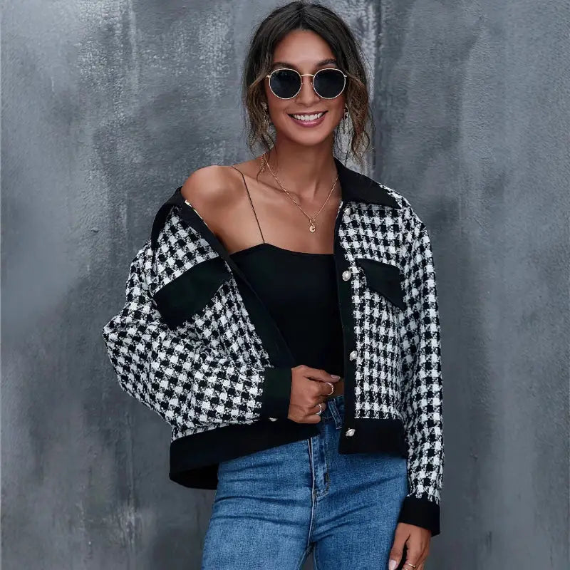 Plaid Winter Short Jacket