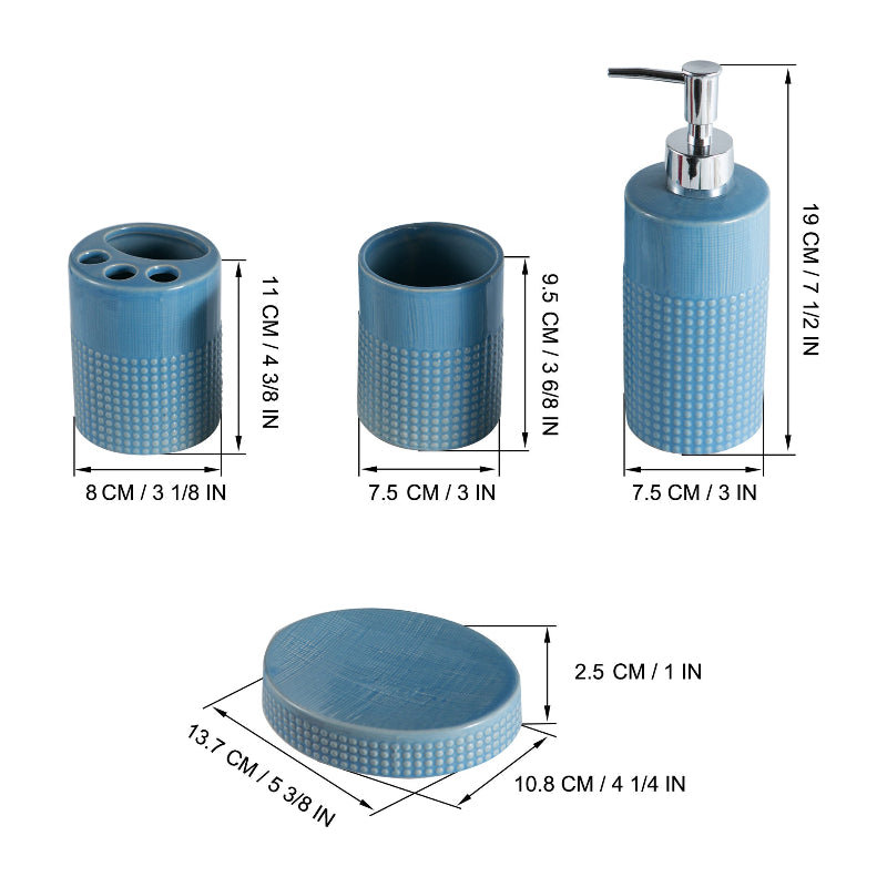 Ceramic Four-Piece Set Of Bathroom Toiletries