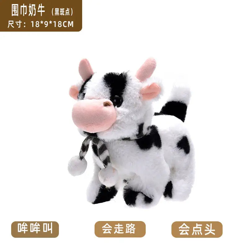 Simulated Electric Plush Cow