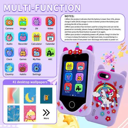 dual-Camera Touch Screen Children's Mobile Phone