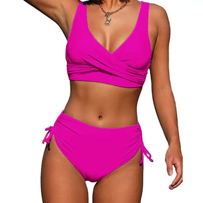 Drawstring Tummy Control  Bikini