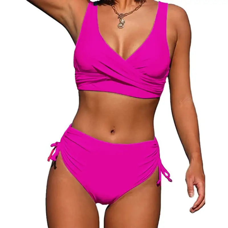 Drawstring Tummy Control  Bikini